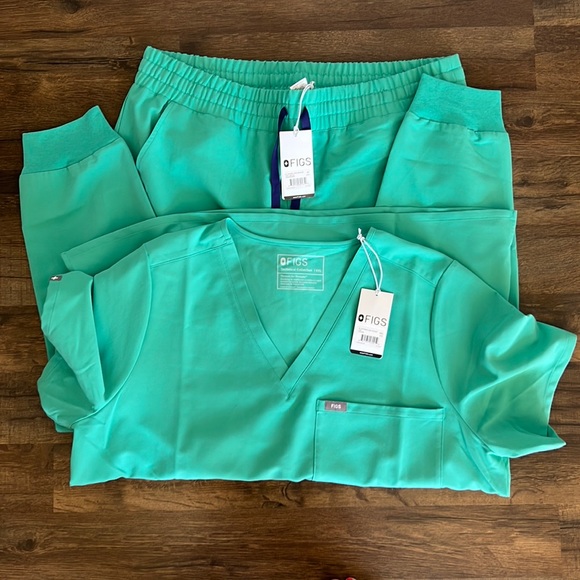 Figs Other Figs Surgical Green High Waisted Zamora And Catarina One